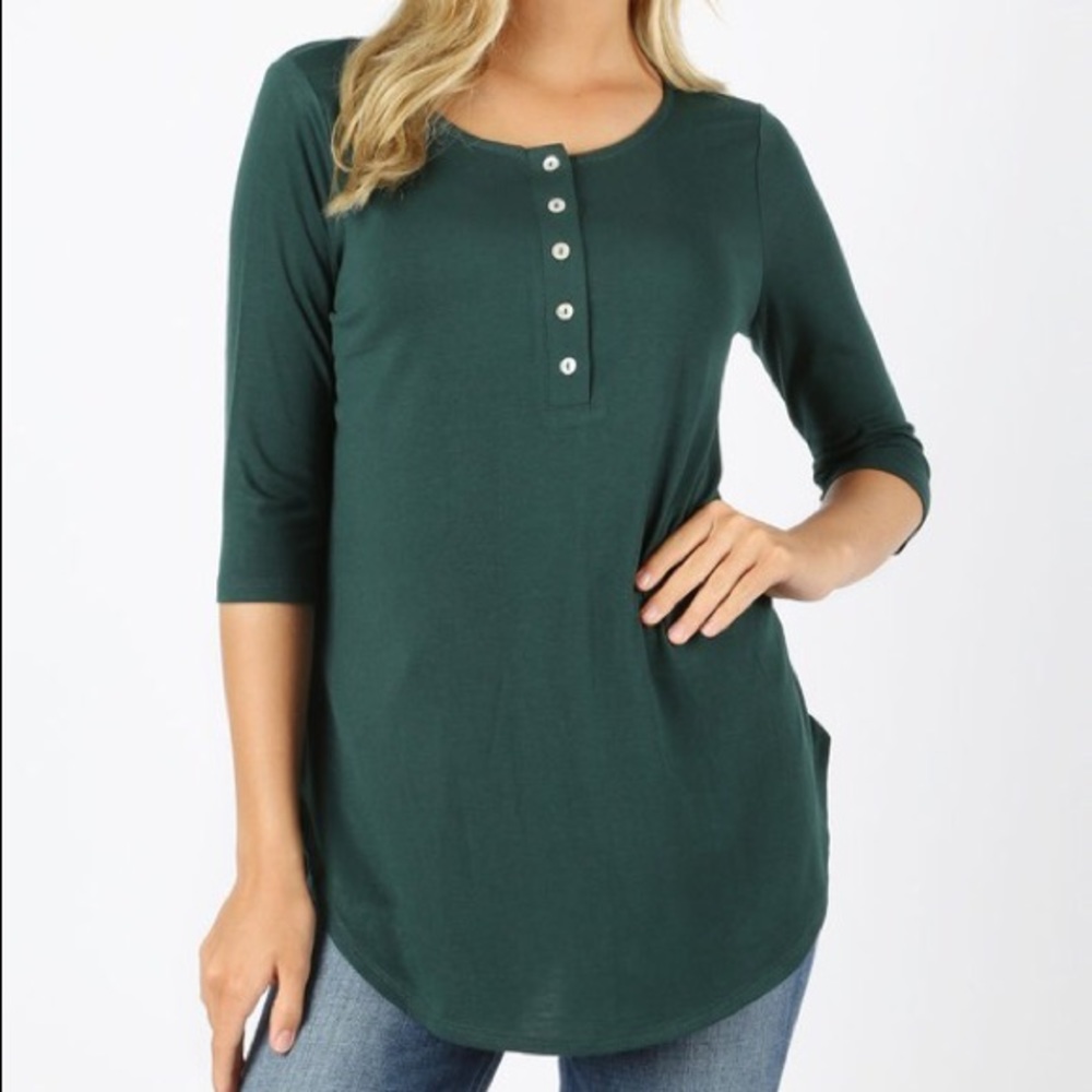 FLASH SALE🤩LAST ONE🤩PERFECT HENLEY TEE